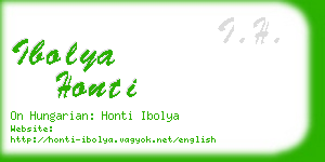 ibolya honti business card